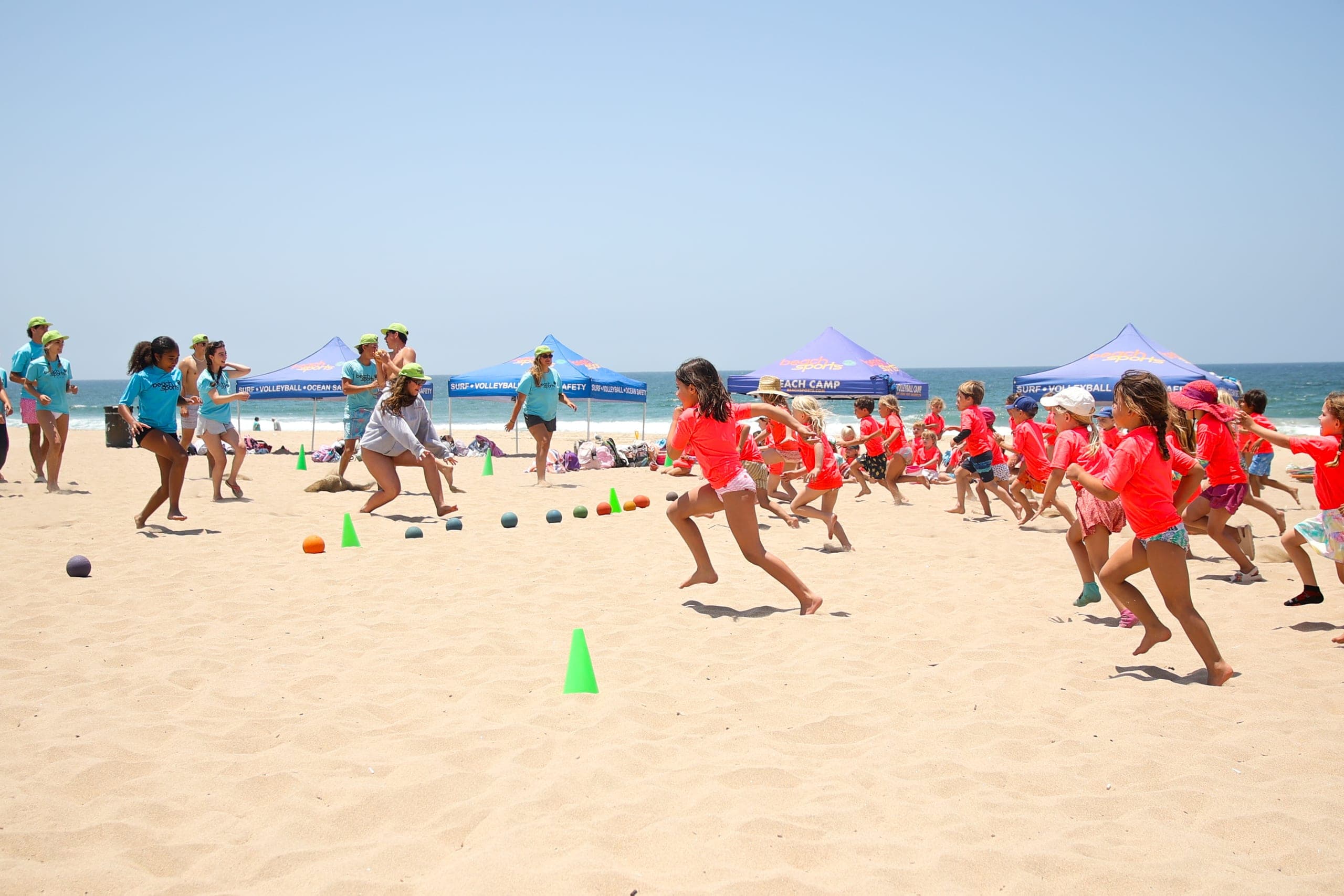 BeachSports campers on the sand at Manhattan Beach